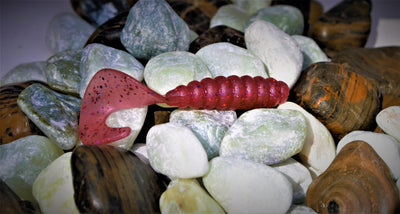 Grub fishing lure. Custom soft plastic baits.