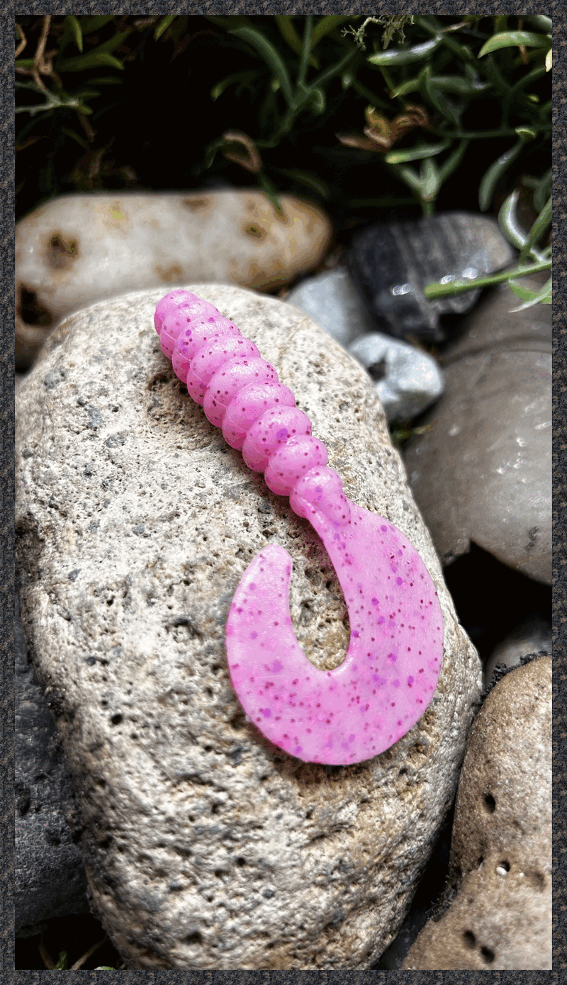 catapillar grub fishing lure Grubby 3" Curly Tail Grub Soft Plastic - Custom 8 Pack - Diesel Baits
